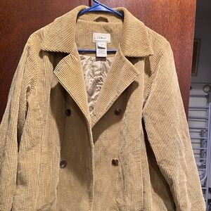 LL BEAN corduroy peacoat